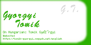 gyorgyi tomik business card